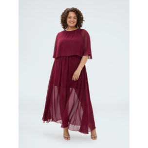 Fiorella Rubino - Vestido Dream en georgette - Burgundy