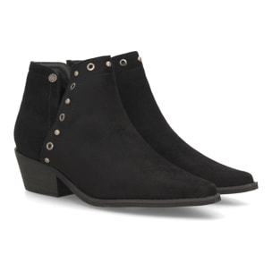 Botines cowboy mujer con detalles metálicos
