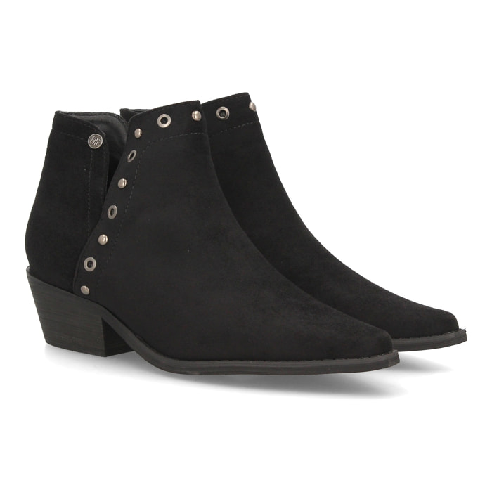 Botines cowboy mujer con detalles metálicos