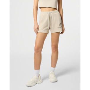 PLEIN SPORT Ribbed Loose Fit Shorts Scratch