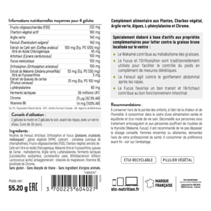 STC NUTRITION - Taille Abdos Ventre Plat - Complément Alimentaire Spécial Graisses Abdominales - Bien-être digestif - 100% Vegan - 120 Gélules Végétales