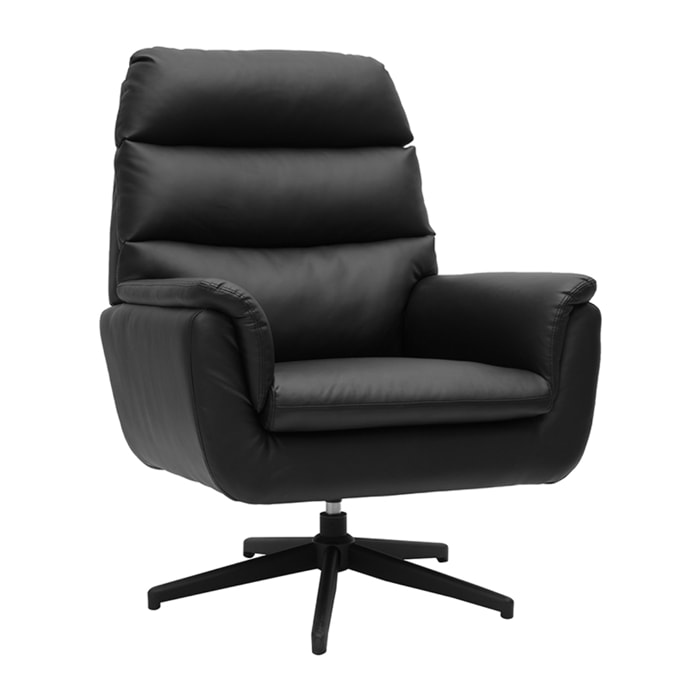 Fauteuil pivotant noir JONAH