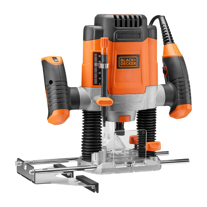 Défonceuse 1200W - 55mm de profondeur de fraisage, diamètre 38mm max, vitesse variable, 28000 trs/min