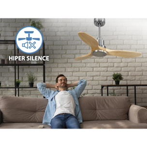 Ventilador de techo Reversible Termostato Wifi Motor DC Techos Inclinados Mando a Distancia Hypersilence Memoria SpetsesD106C0466935 PURLINE