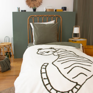 Parure de lit enfant 100% coton - tigre