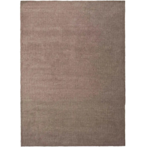 SHANGHAI Alfombra shaggy lisa marrón, varias medidas disponibles.