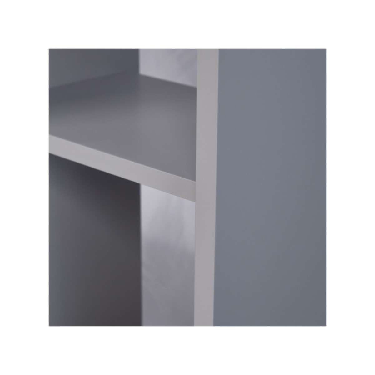 Bibliothèque L141 cm paravent asymétrique 18 étagères grise - XPESCA