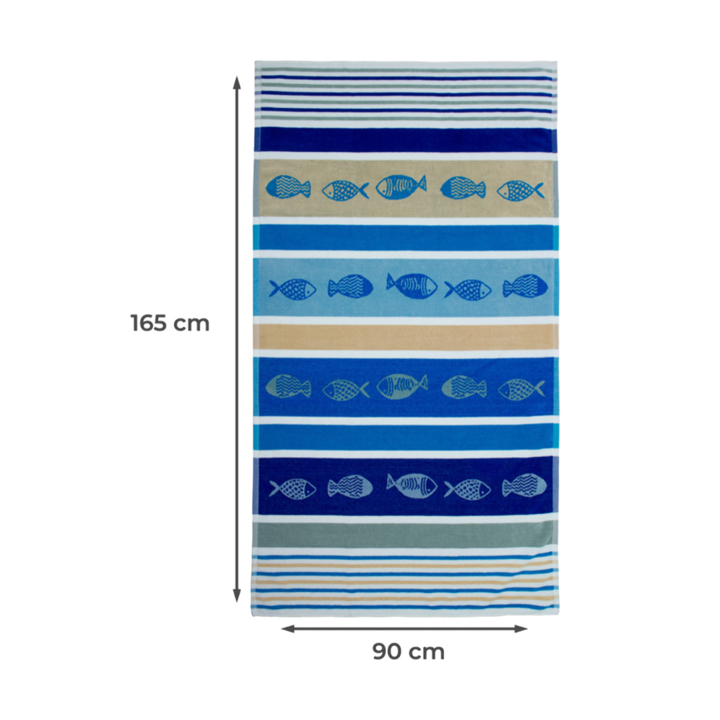 Telo Mare Spugna Jacquard Spiaggia Disegno Marsa Alam