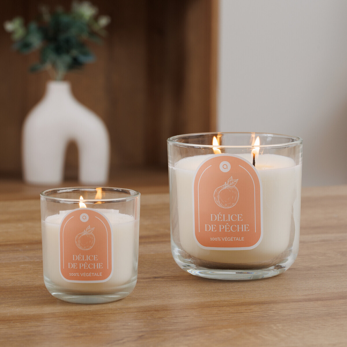 Bougie parfumée " Floa" pêche 350g