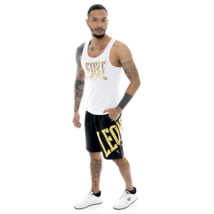 Canotta da uomo in cotone elasticizzato Leone Stripe Gold