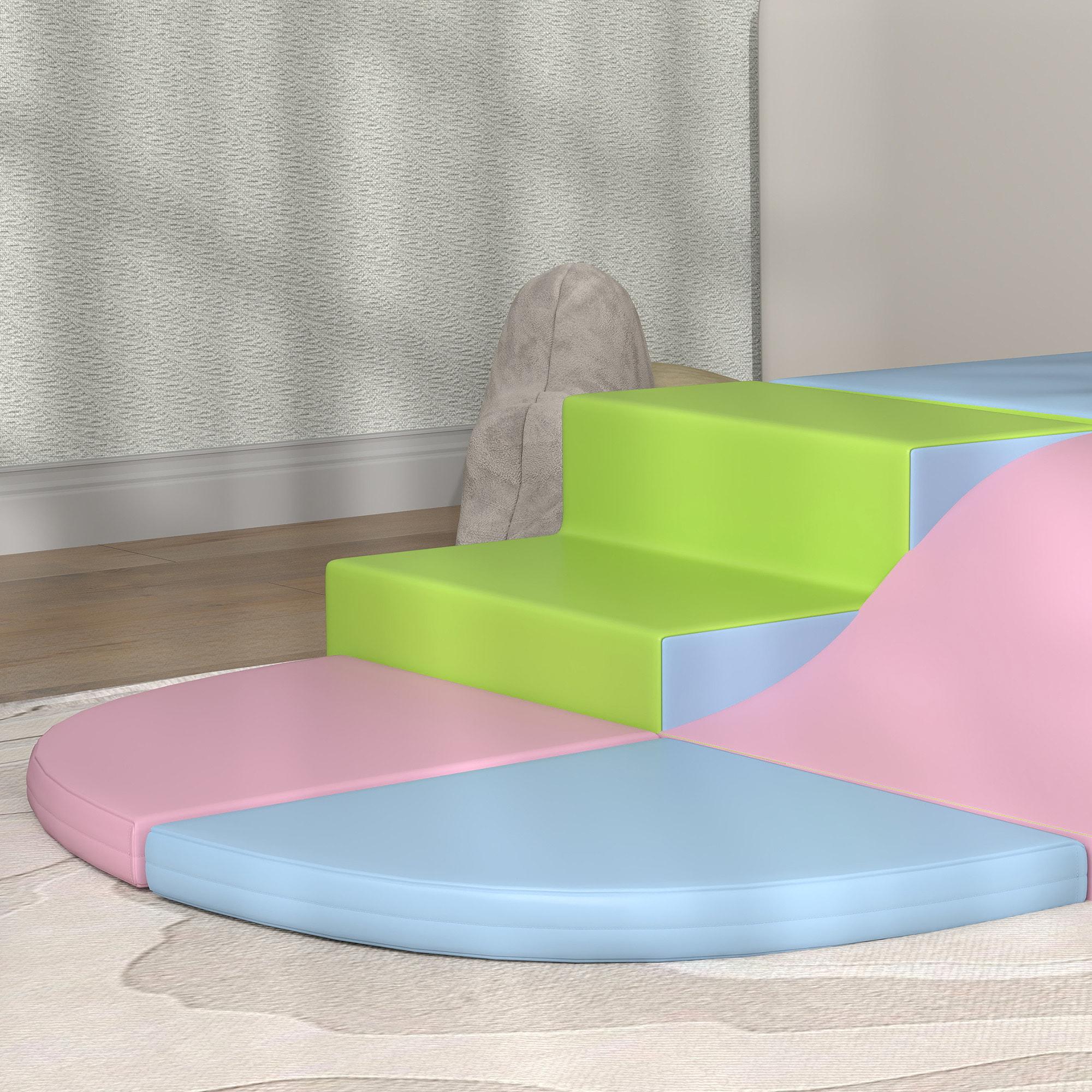 6 blocs de construction en mousse XL - modules de motricité - jouets éducatifs - certifiés normes EN71-1-2-3 - mousse EPE revêtement PU multicolore