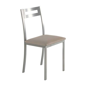 Set de 4 sillas – Polipiel y metal