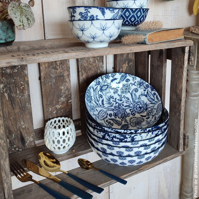 Lot de 6 assiettes creuses, MAJORELLE