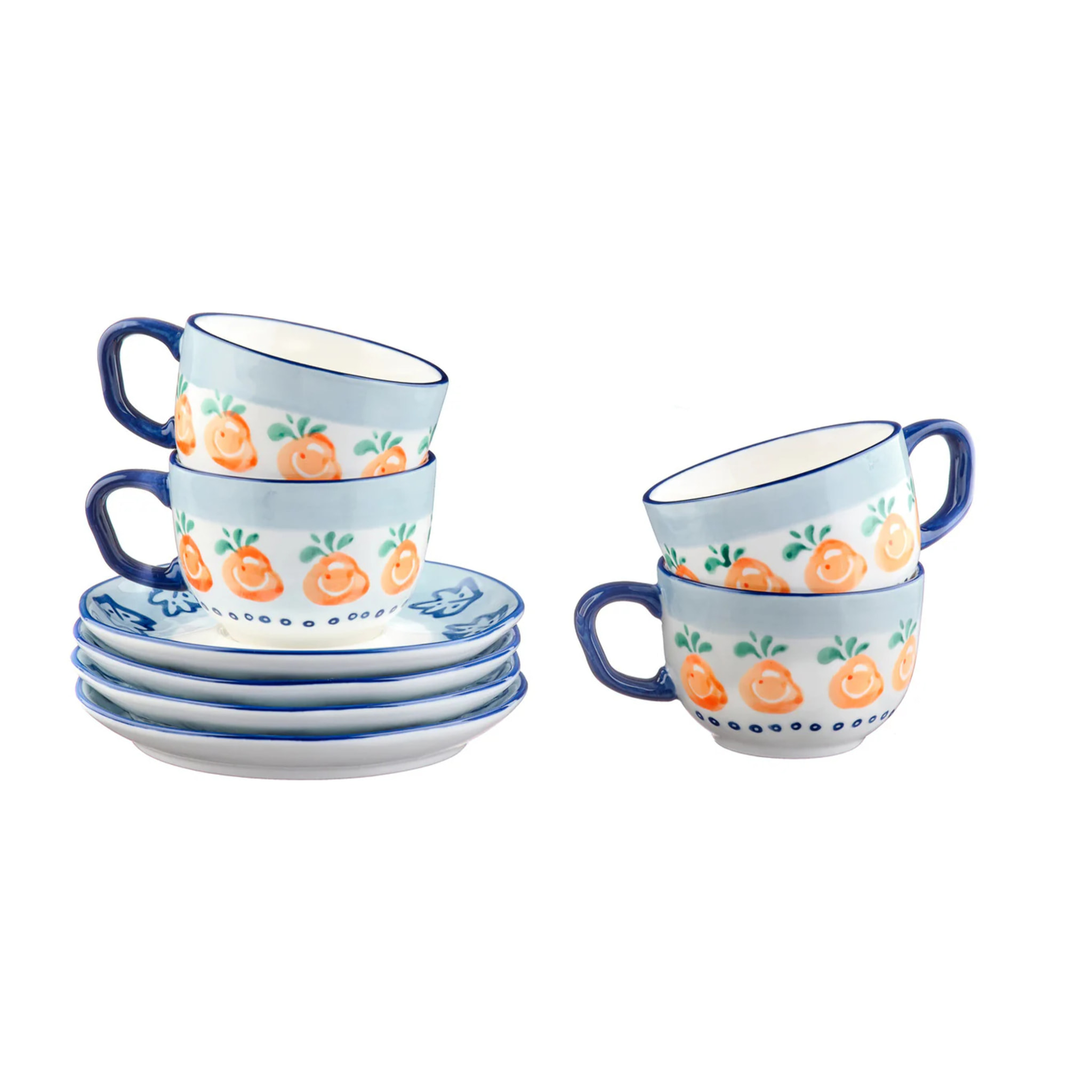 Tasse NAPOLI 20cl et soucoupe Ø15cm - 8 pièces - Agrume