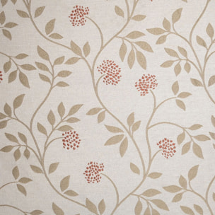 Rideau jacquard polycoton motifs végétaux - Beige