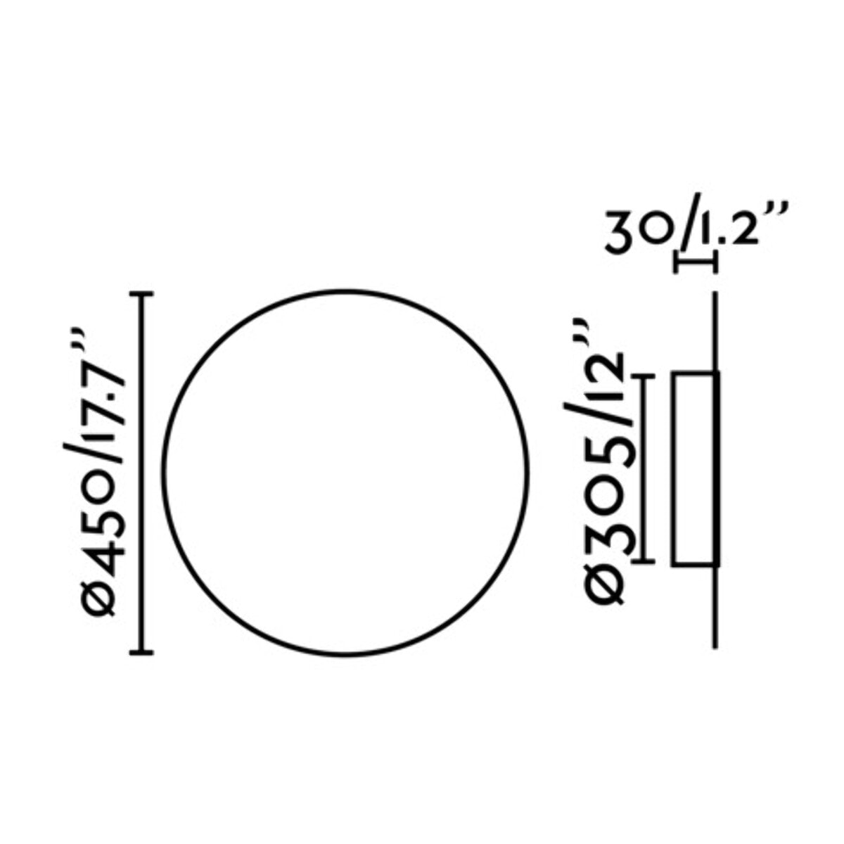 BOARD 450 Lampada da parete nero 12W