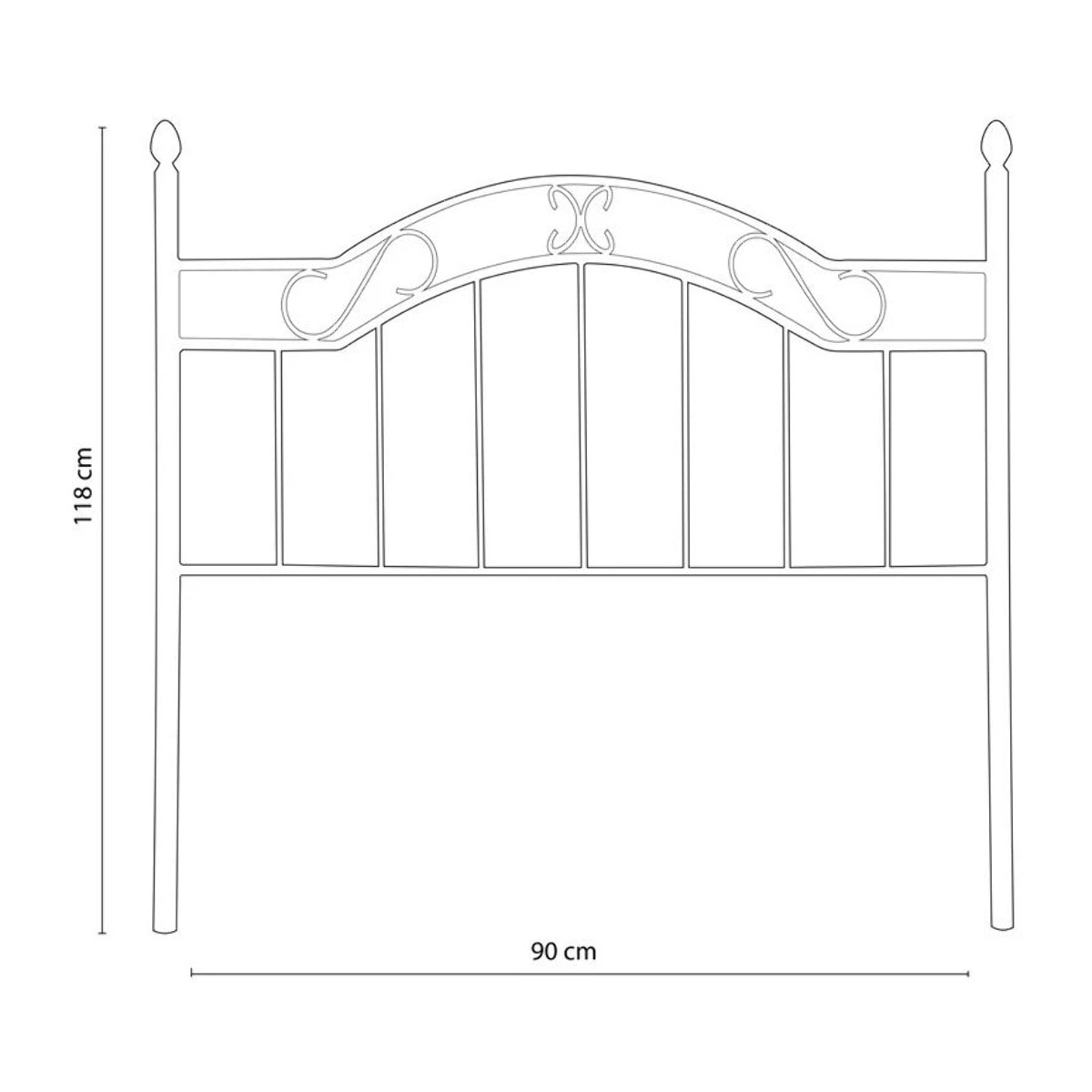 Cabecero Deirdre Negro