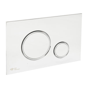 plaque de commande double touche, blanc/chrome brillant (SATAT70)