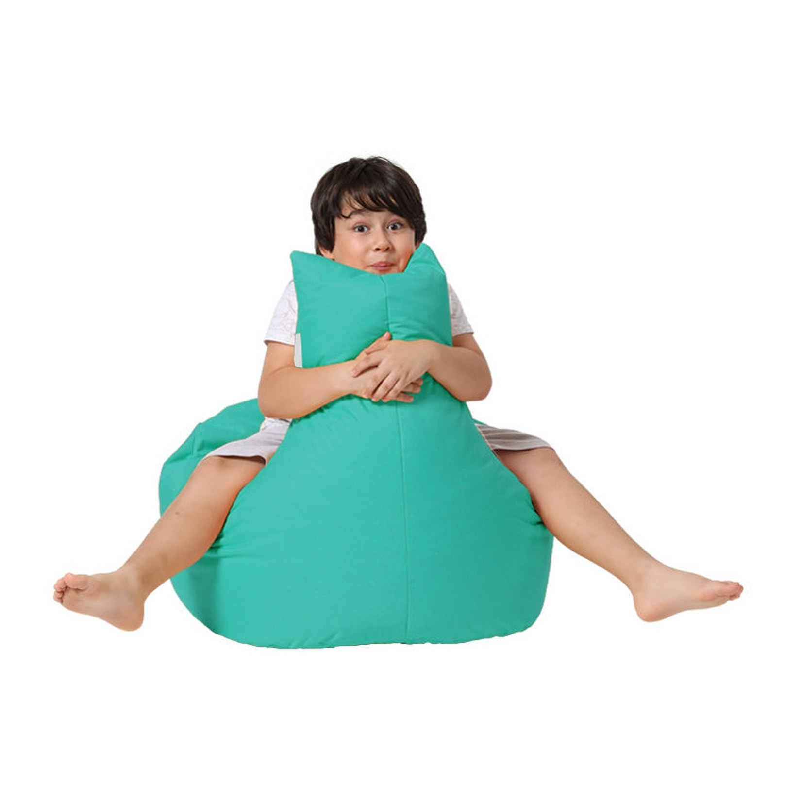 Sillón-puf turquesa