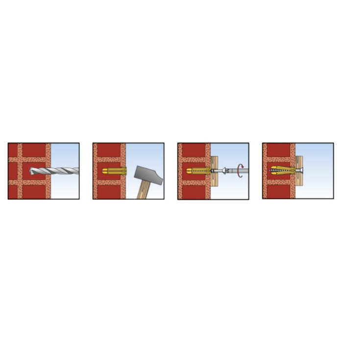 Cheville polypropylène P8 C FISCHER - Boite de 100 - 18902