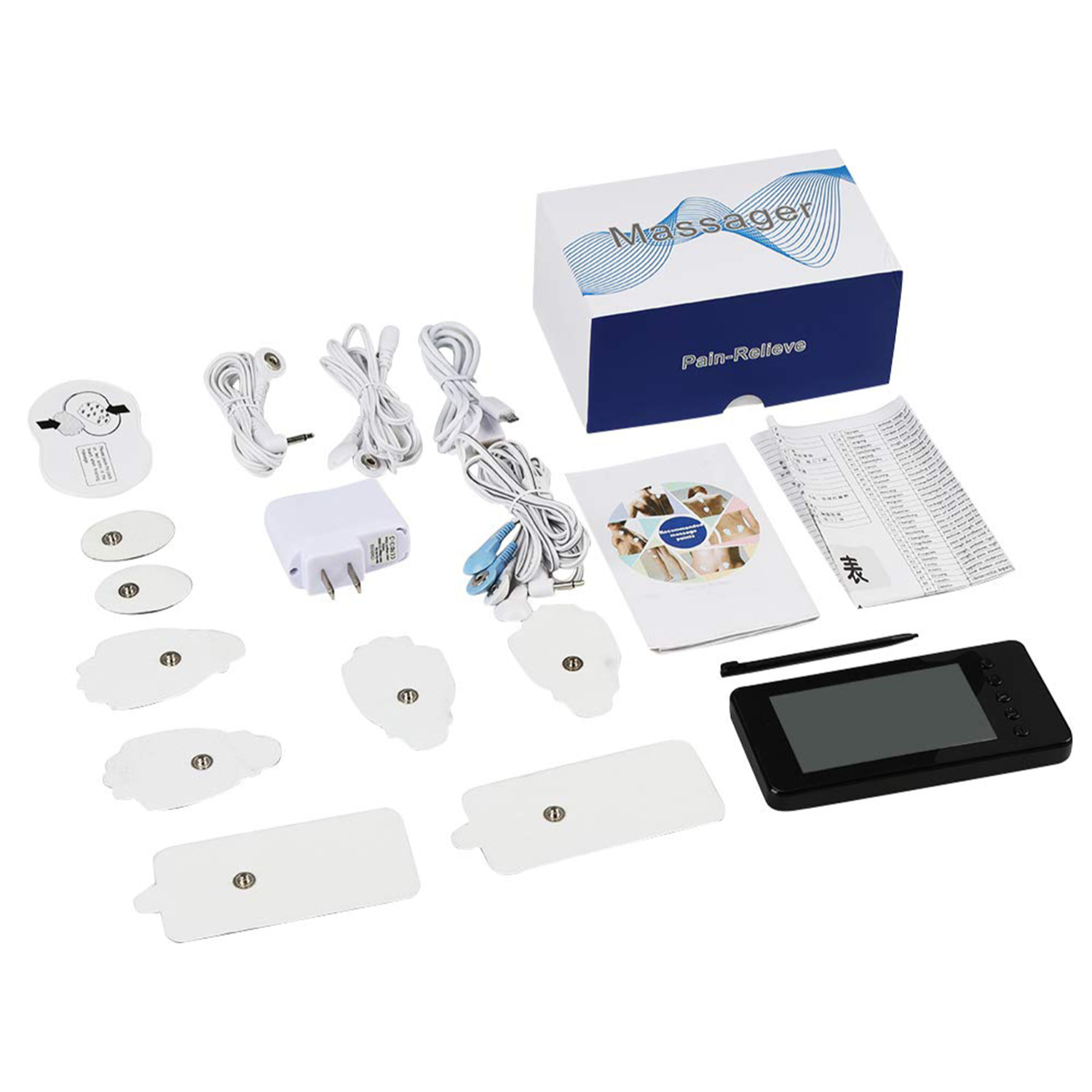 EMS Stimolatore Muscolare MHD-28 portatile. 28 modalità, 20 intensità, 2 canali duali. Dimensioni compatte, batteria ricaricabile.