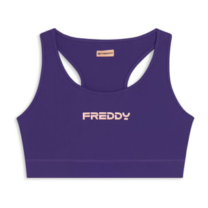 Top sportivo con retro vogatore elasticizzato