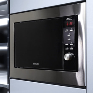 Microonde da incasso con piatto GrandHeat 2350 Built-in Steelblack Cecotec