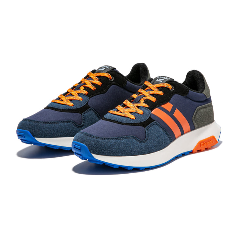 Zapatillas Deportivas de Hombre Active Flag Azul Marino / Naranja D.Franklin