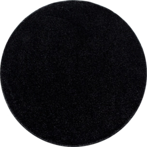 CALIFORNIE - Tapis rond uni à poils courts Anthracite