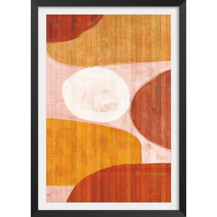 Poster melamine Affiche + cadre en bois - Noir