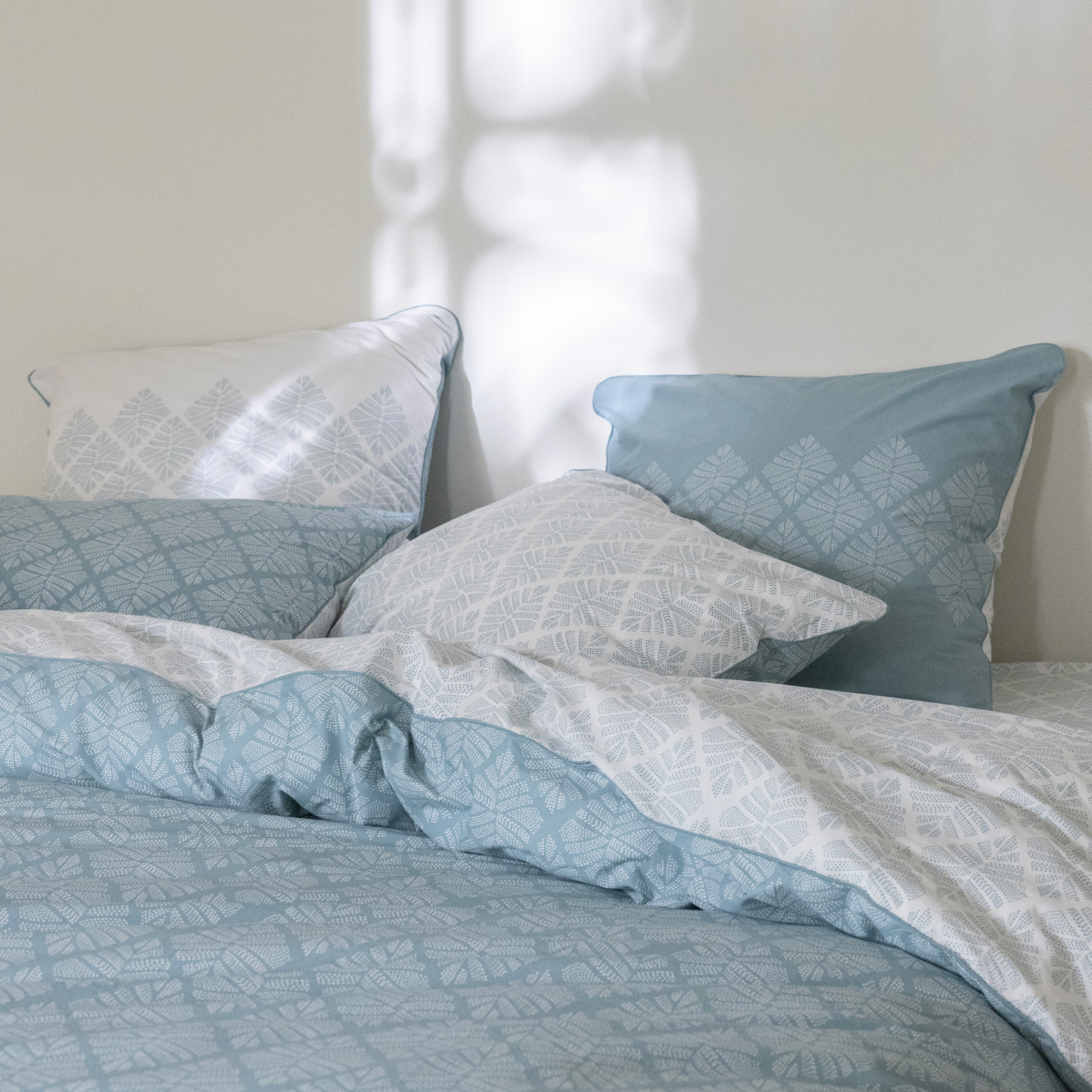 Housse de couette en percale de coton, POINTE DE DOUCEUR