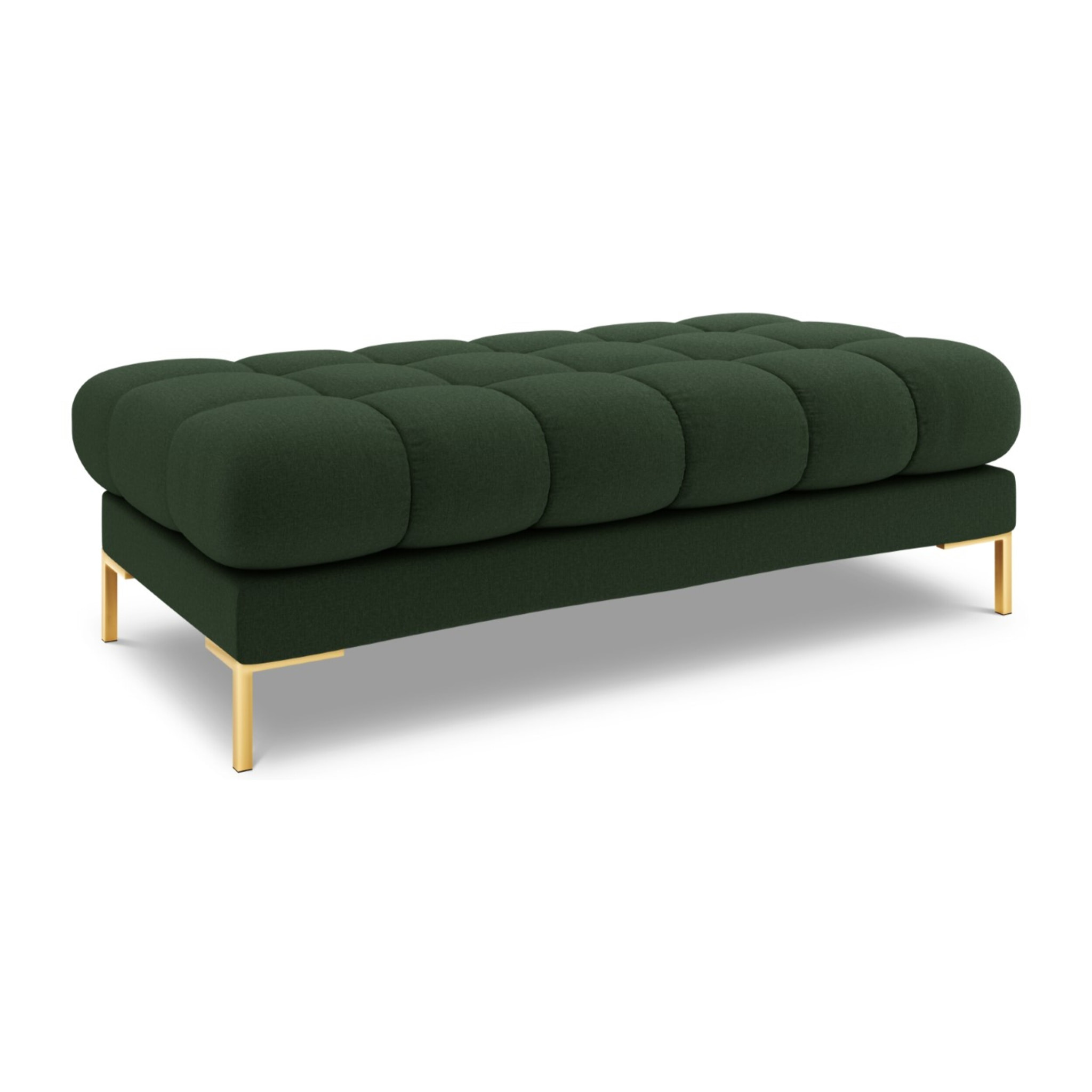 Banc "Bali" 2 places en tissu structurel vert foncé