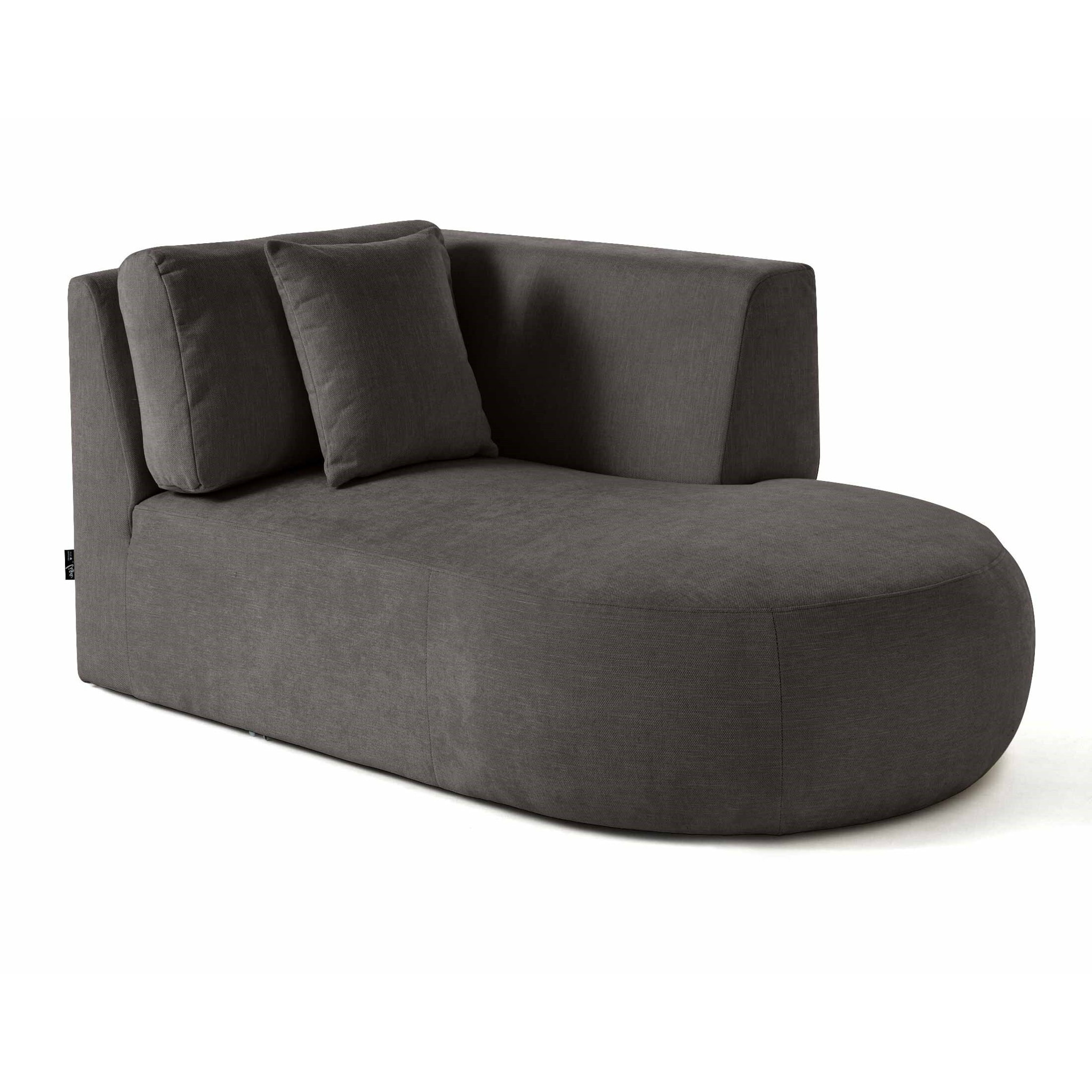 Santorini - module d'assise méridienne droit - en tissu texturé - Gris