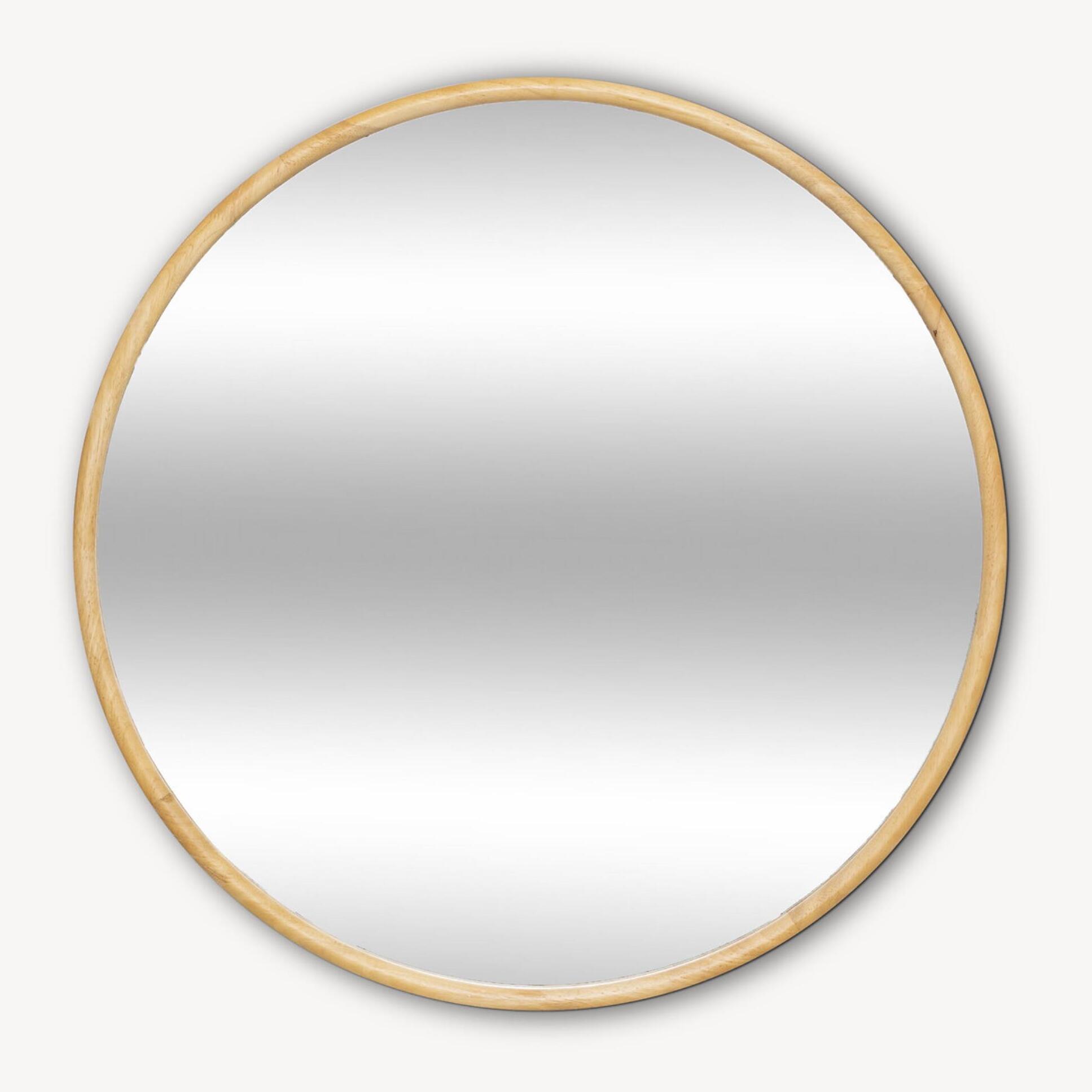 Espejo mural Kim diámetro 75 cm madera