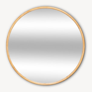 Espejo mural Kim diámetro 75 cm madera