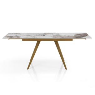TOMASUCCI Tavolo allungabile EKA GOLD - ONICE MARBLE