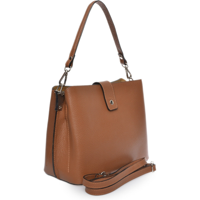 Borsa a mano Anna Luchini Cammello