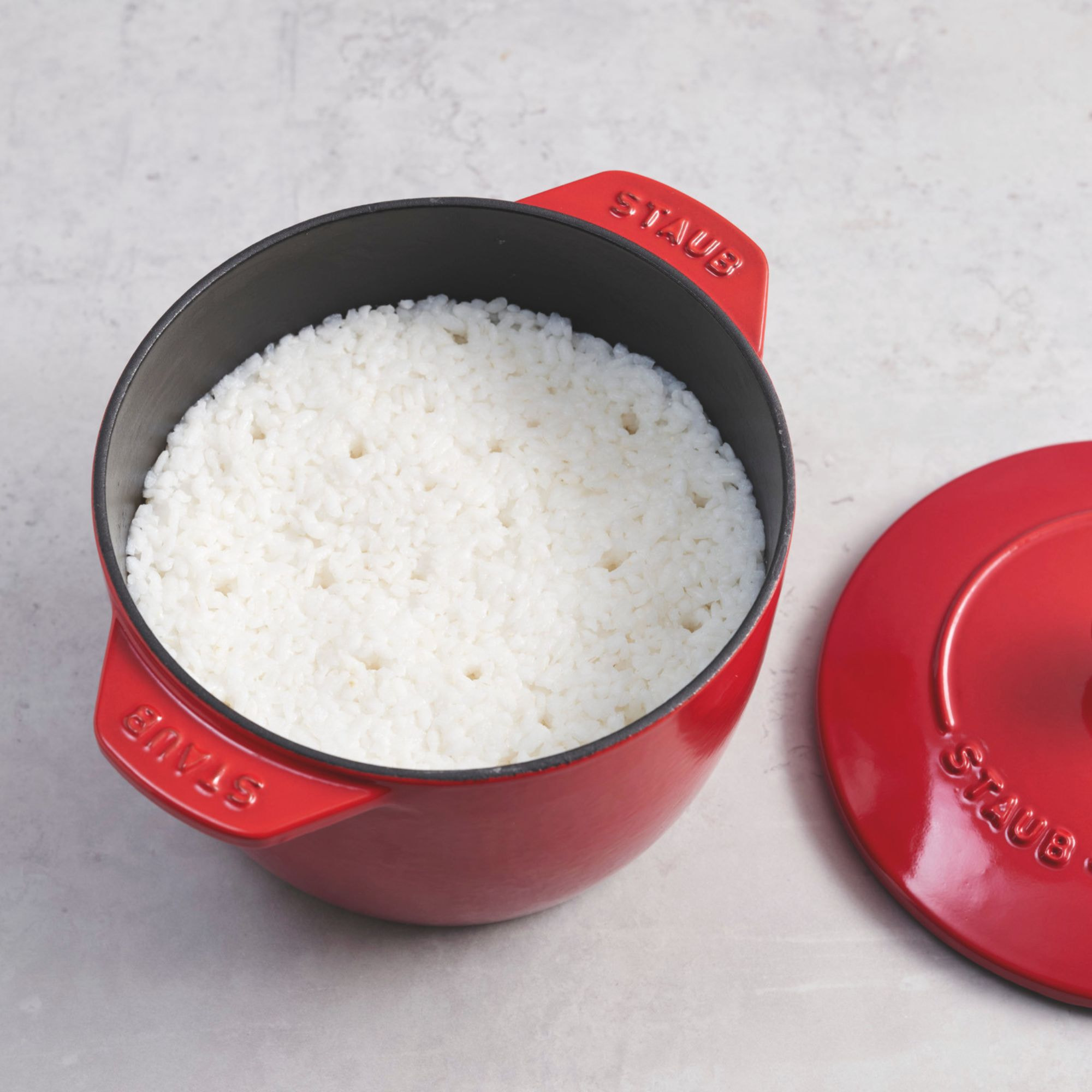 Cocotte à riz 16 cm, Rond(e), Cerise, Fonte