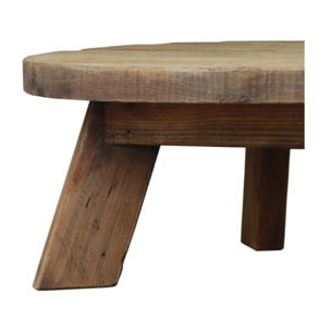 Table basse ronde en bois recyclé - ORIGIN