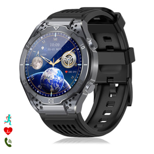 DAM Smartwatch JA01. Monitor de ácido úrico y lípidos, control de glucosa en sangre, electrocardiograma ECG, composición corporal. 5,5x1,1x5 Cm. Color: Gris Oscuro
