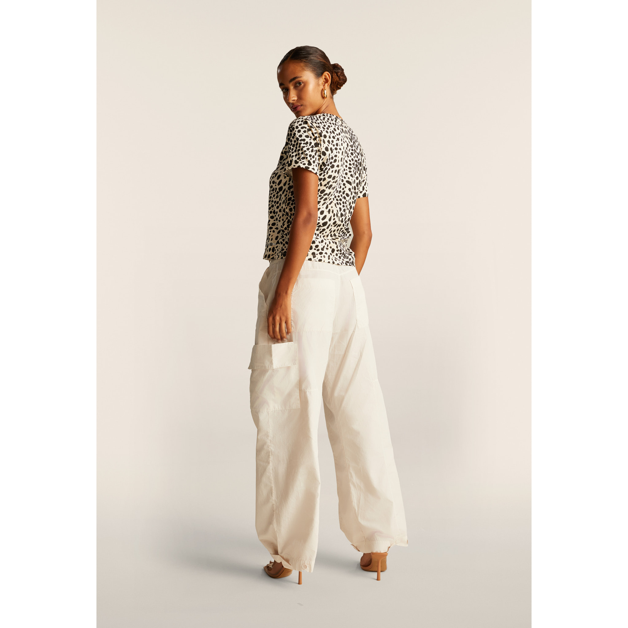 T-shirt regular fit in jersey animalier