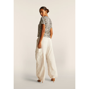 T-shirt regular fit in jersey animalier