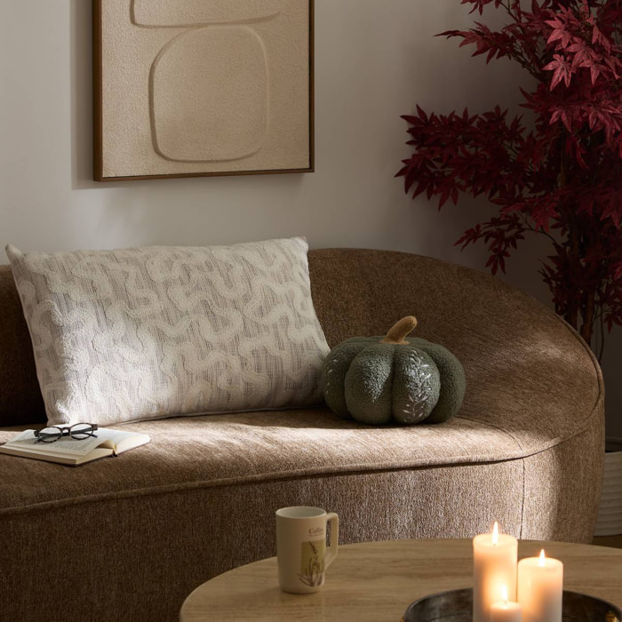 Coussin Betima rectangulaire 50x80cm blanc