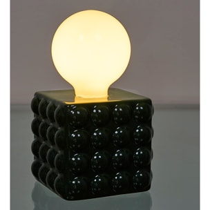 Lampe Ceramique Vert Foret A Piles