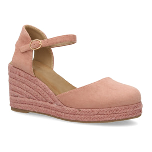 Sandalia de cuña de yute para mujer, comodas y elegantes diseño moderno con el yute en el mismo tono