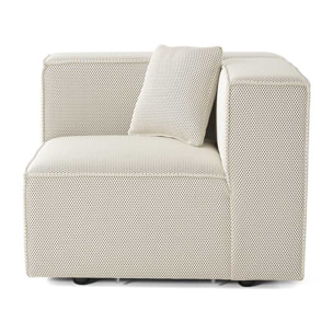 Arty - module d'assise gauche - en tissu mailles 3D - Beige