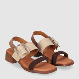 Sandalias de Serraje - Multi-Arena - Tacón: 4 cm