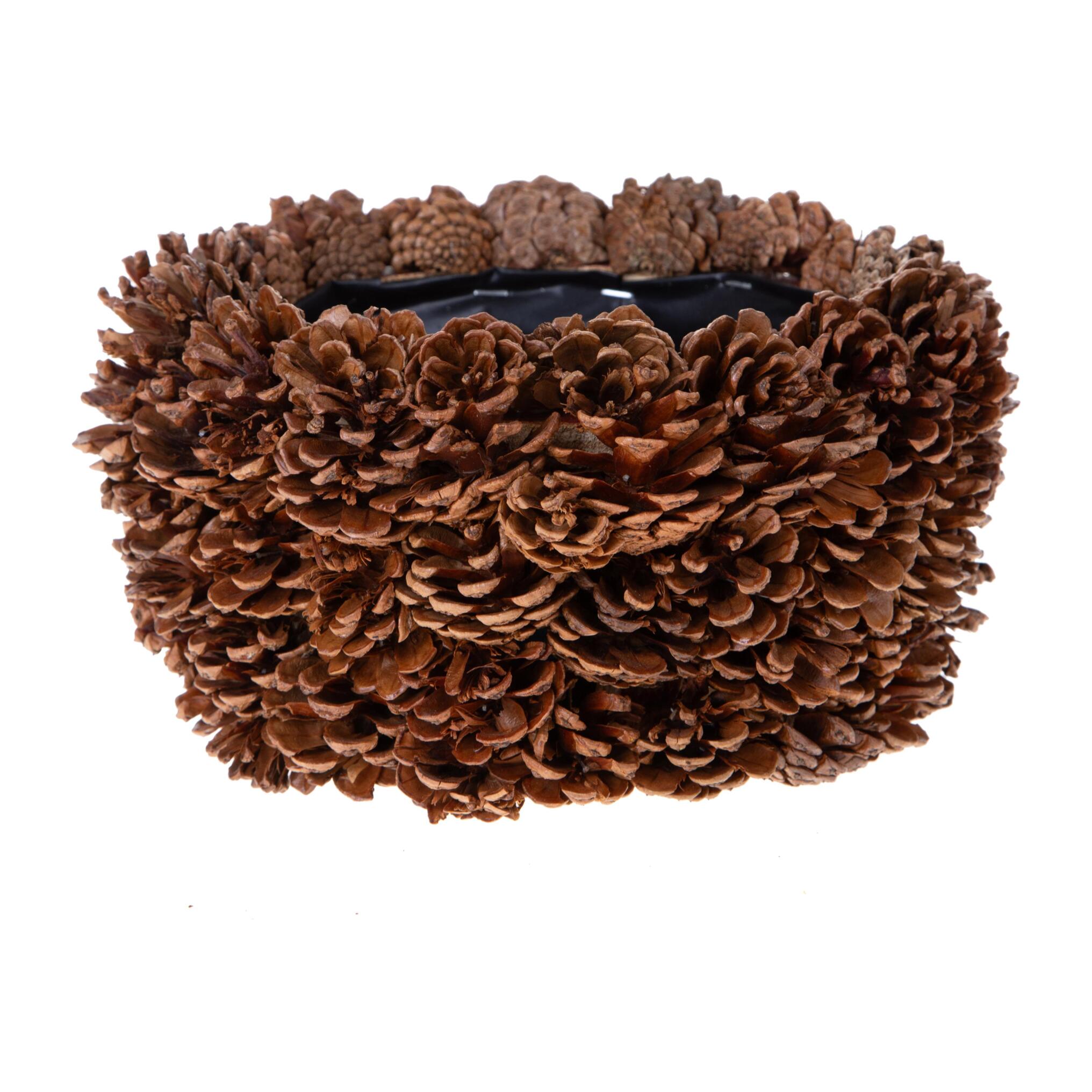 Cachepot con Pigne - Pezzi 2 - 24xH12x24cm - Bianchi Dino SpA