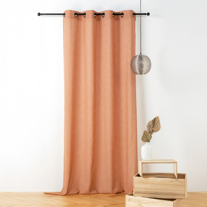 Voilage polycoton toucher doux et souple - Marron Brun