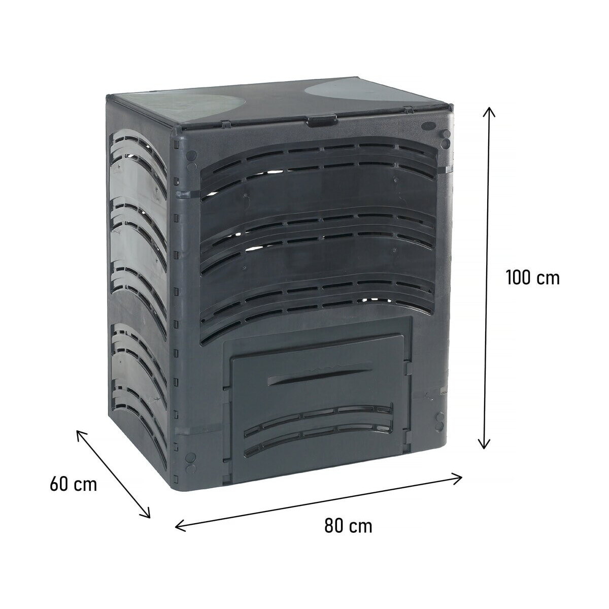 Composteur en plastique "MAKI" -  500L - Noir